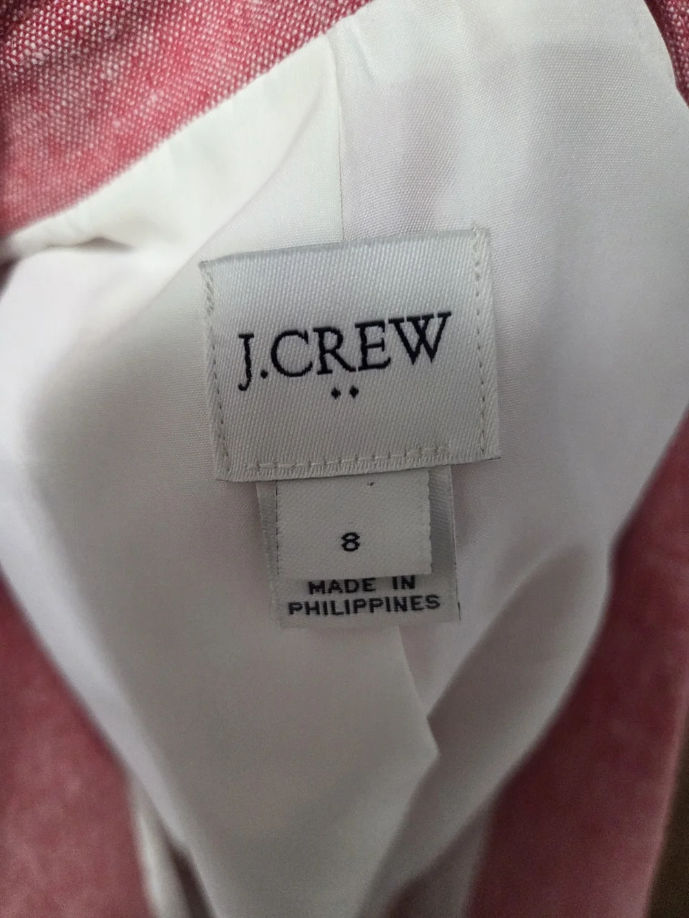 J Crew Pink Women's Linen Blend  Blazer Size 8